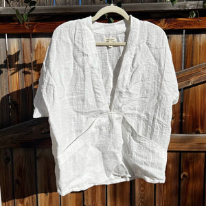 Urban Outfitters | Silence + Noise Coastal Grandmother Loose-Fit Blouse White M